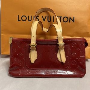 Vintage Louis Vuitton Rosewood Avenue bag in red Monogram Vernis